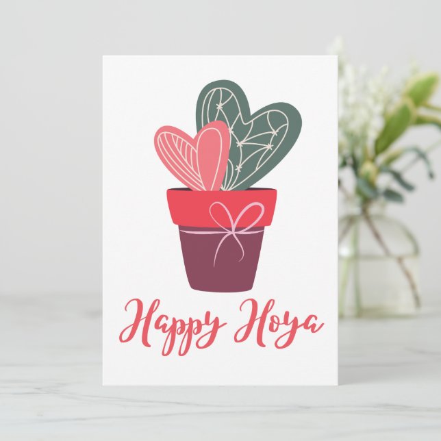 Tarjeta Festiva Feliz Hoya Cute Love El día de San Valentín Romant (Anverso de pie)