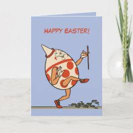 Tarjeta Festiva Feliz Huevo de Pascua Humpty Dumpty personalizado