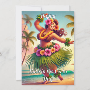 Tarjeta Festiva Feliz Hula en el Día de la Coola