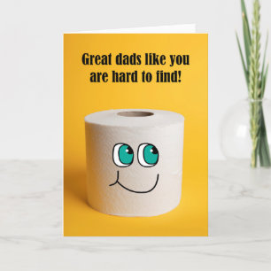 Tarjeta Festiva Feliz humor en papel higiénico del día del padre