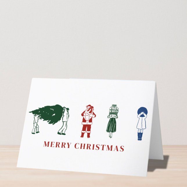 Tarjeta Festiva Feliz Ilustracion navideño (Subido por el creador)