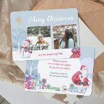 Tarjeta Festiva Feliz Ilustracion navideño Collage de fotos<br><div class="desc">Disfrute de las vacaciones con esta adorable tarjeta de ilustracion de invierno, perfecta para enviar a amigos y familiares. Personalizar fácilmente la tarjeta con tus recuerdos favoritos agregando dos de tus propias fotos, junto con tu nombre de familia, el año y un mensaje personal. Este diseño único es una manera...</div>