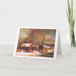 Tarjeta Festiva Feliz invierno navideño por Durrie