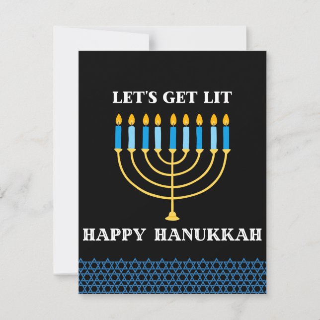 Tarjeta Festiva Feliz Janucá (Anverso)