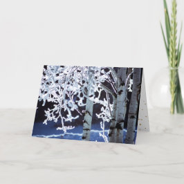 Tarjeta Festiva Feliz Janucá Abedules escarcha