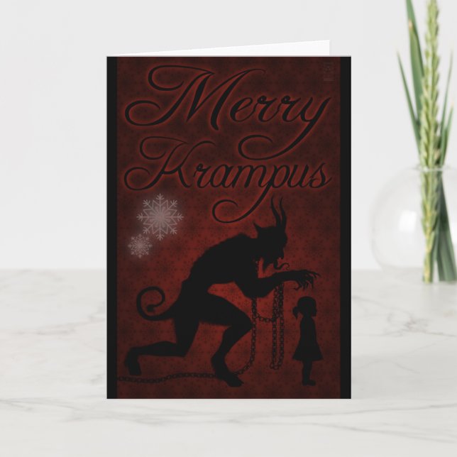Tarjeta Festiva Feliz Krampus (Anverso)