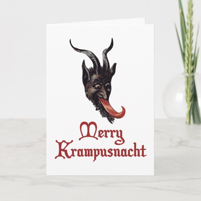 Tarjeta Festiva Feliz Krampusnacht (Anverso)