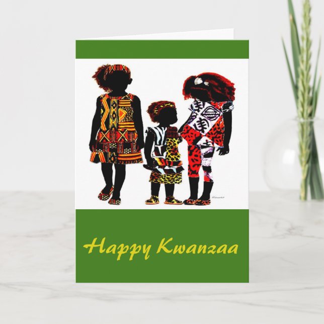 Tarjeta Festiva Feliz Kwanzaa (Anverso)