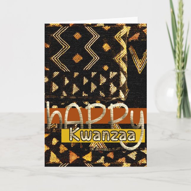 Tarjeta Festiva Feliz Kwanzaa (Anverso)