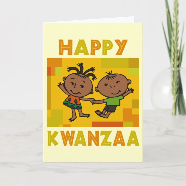 Tarjeta Festiva Feliz Kwanzaa (Anverso)