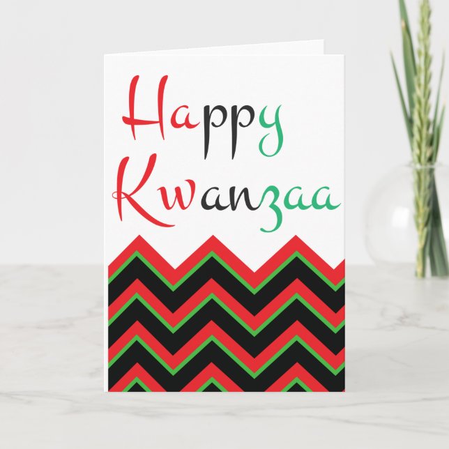 Tarjeta Festiva Feliz Kwanzaa (Anverso)