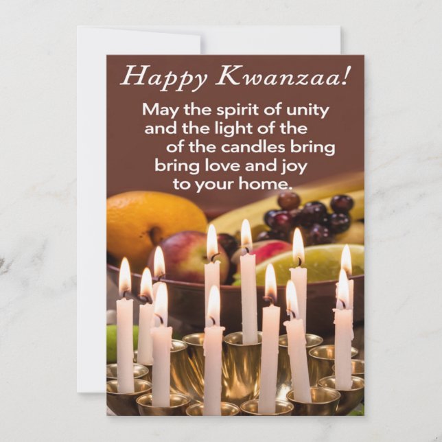 Tarjeta Festiva Feliz Kwanzaa (Anverso)