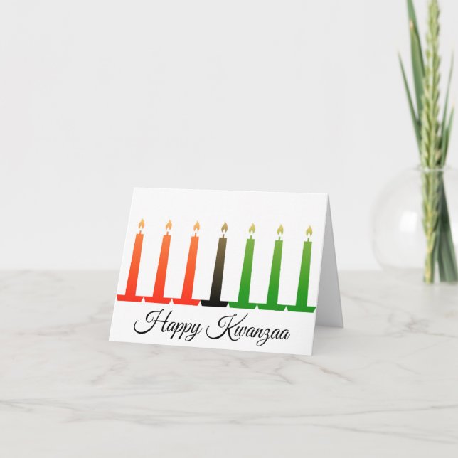 Tarjeta Festiva Feliz Kwanzza Card de Alicia L. McDaniel (Anverso)