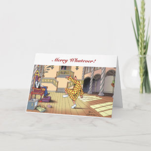Tarjeta Festiva Feliz lo que de enérgico la cabeza de alfiler