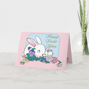Tarjeta Festiva Feliz mamá de Pascua