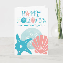 Tarjeta Festiva Feliz mar | Conchas tropicales