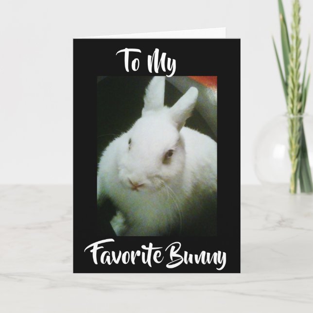 TARJETA FESTIVA FELIZ **MÁS FÁCIL** A MI "BUNNY" (Anverso)