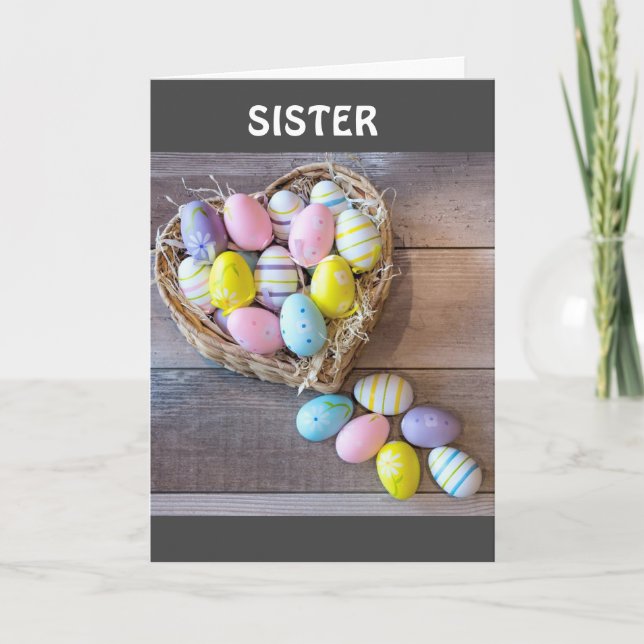 TARJETA FESTIVA FELIZ *MÁS FÁCIL* PARA MI **SISTER** (Anverso)