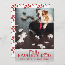 Feliz Mascota Naughty Dog Red Paws