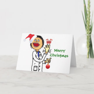 Tarjeta Festiva Feliz Médico navideño