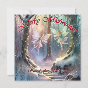 Tarjeta Festiva Feliz Mitad de Invierno, que tengas una Buena de H