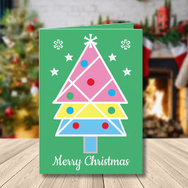 Tarjeta Festiva Feliz Moda navideña Nombre del guión del arte mode