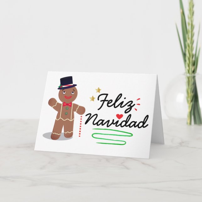 Tarjeta Festiva "Feliz Navidad" (Anverso)