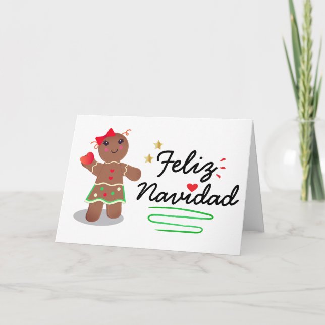 Tarjeta Festiva "Feliz Navidad" (Anverso)
