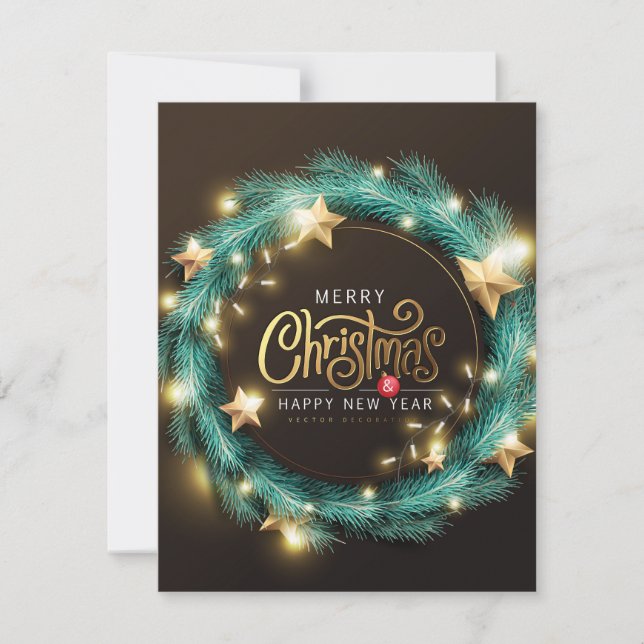 Tarjeta Festiva "Feliz Navidad" (Anverso)