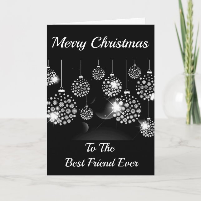TARJETA FESTIVA *FELIZ NAVIDAD* A MI **MEJOR AMIGO** (Anverso)