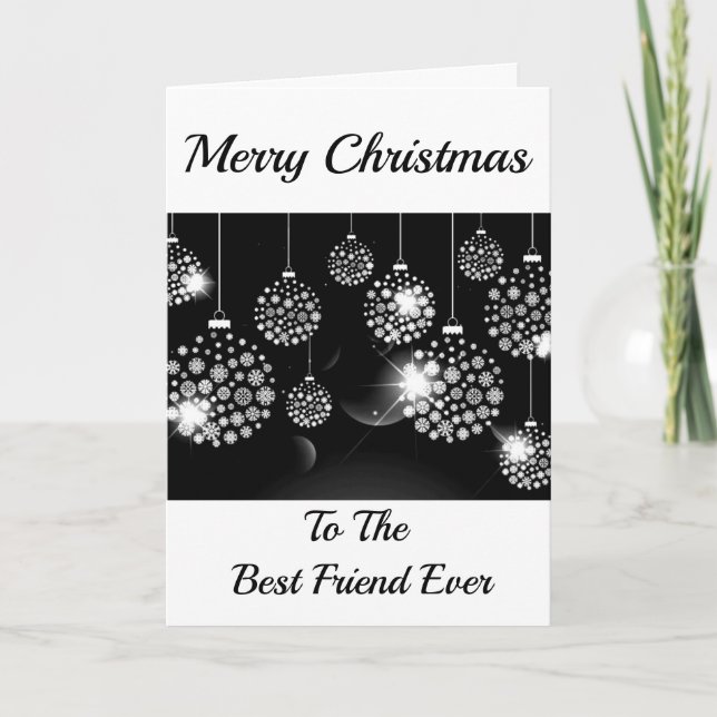 TARJETA FESTIVA *FELIZ NAVIDAD* A MI **MEJOR AMIGO** (Anverso)