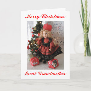 Tarjeta Festiva Feliz Navidad, abuela