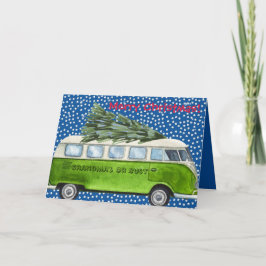 Tarjeta Festiva Feliz Navidad, abuela o busto personalizado