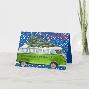 Tarjeta Festiva Feliz Navidad, abuela o busto personalizado
