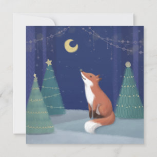 Tarjeta Festiva Feliz Navidad: Arte de Ilustracion Fox