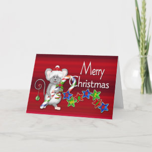 Tarjeta Festiva ¡Feliz Navidad, cariño! - Cañón de ratón/caramelo