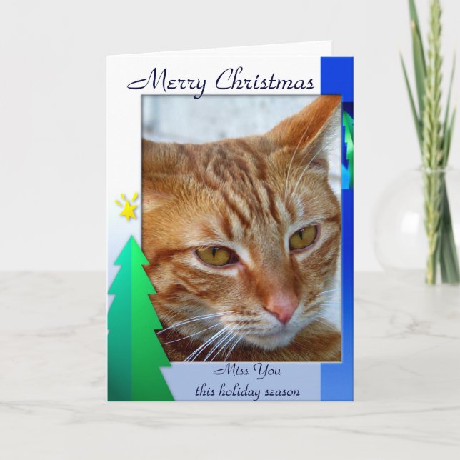 Tarjeta Festiva Feliz Navidad, cat_Card (Anverso)
