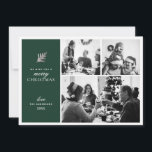 Tarjeta Festiva Feliz Navidad. Collage multicapa verde moderno<br><div class="desc">"Le deseamos una Feliz Navidad" tarjeta verde moderna con collage / foto múltiple para las vacaciones de invierno. Por favor,  contáctame si necesitas artículos adicionales.</div>
