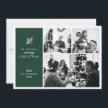 Tarjeta Festiva Feliz Navidad. Collage multicapa verde moderno<br><div class="desc">"Le deseamos una Feliz Navidad" tarjeta verde moderna con collage / foto múltiple para las vacaciones de invierno. Por favor,  contáctame si necesitas artículos adicionales.</div>
