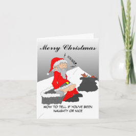 Tarjeta Festiva Feliz Navidad. Cómo decir que has sido travieso