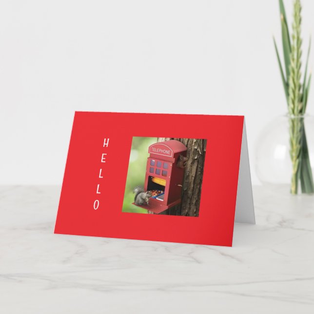 TARJETA FESTIVA "FELIZ NAVIDAD" DE ARDILLA HAMBRIENTA  (Anverso)