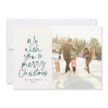 Feliz Navidad, diversión, foto de la familia verde