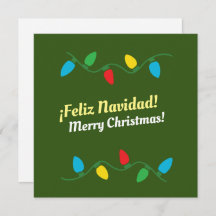 "Feliz Navidad" en castellano y en inglés