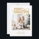 Tarjeta Festiva Feliz Navidad! Foto moderna, simple<br><div class="desc">Tarjeta de festividad fotográfica "Feliz Navidad" específica del cliente. Moderno y sencillo para los amantes del papel y el digital en impresión y descarga.</div>