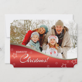 Tarjeta Festiva Feliz Navidad. Foto personalizada