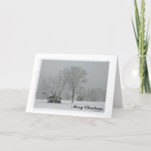 Tarjeta Festiva Feliz Navidad/Hermoso paisaje invernal