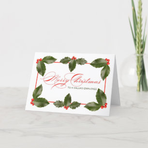 Tarjeta Festiva Feliz Navidad, Holly se va