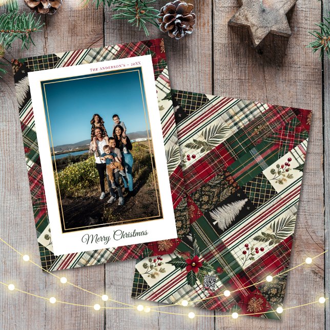 Tarjeta Festiva Feliz Navidad, moderna foto de un Personalizado de (Subido por el creador)