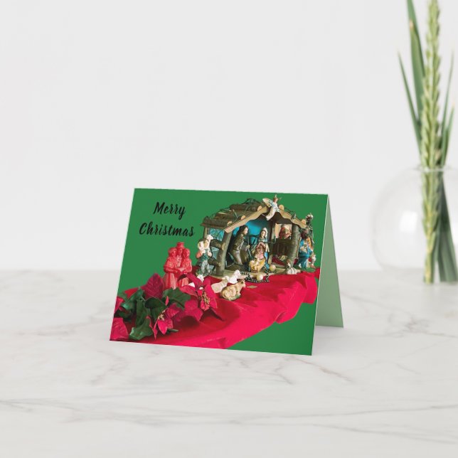 Tarjeta Festiva Feliz Navidad. Nace el niño de regocijo. Isaías 9 (Anverso)