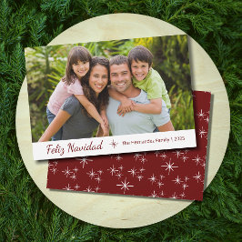 Tarjeta Festiva Feliz Navidad, Navidades de fotos familiares moder